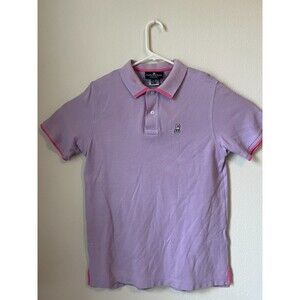 Psycho Bunny Polo Shirt Size 5 Purple Button Casual Outdoors Preppy Mens